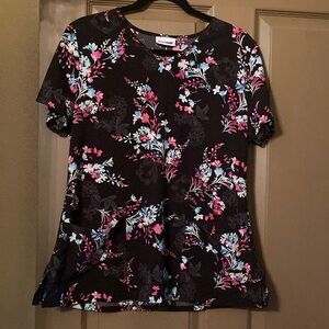 Scrubstar Floral Scrub Top Like New!🔥LAST CHANCE🔥